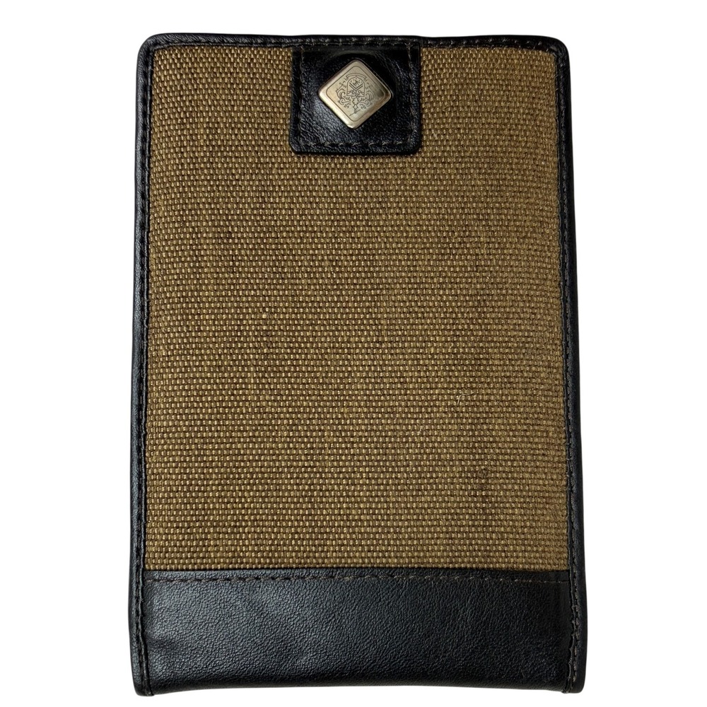 Vintage Donald J. Trump Signature Collection Canvas Leather Bi-Fold Wallet Brown